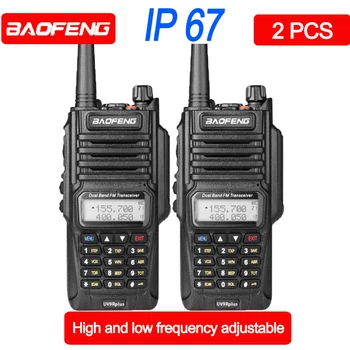 2pcs Baofeng BF-UV 9R más impermeable Walkie Talkie VHF UHF de Banda Dual de Mano de Dos vías de Radio Portátil Radio walkie-talkie de 27 MHz