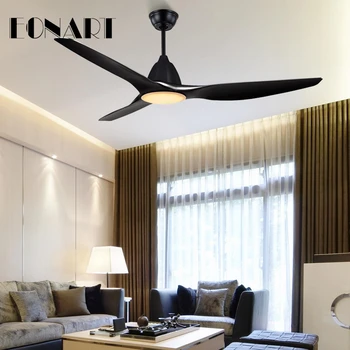 EONART 60inch de la moda led dcdecorate ventilador de techo de la lámpara con control remoto industrial araña con las aspas del ventilador los ventiladores para el hogar