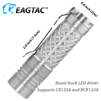 EAGTAC D3C Ti XM-L2 U4 Linterna LED Super Brillante 800LM EDC Mini Antorcha 16340 CR123A de Edición Limitada