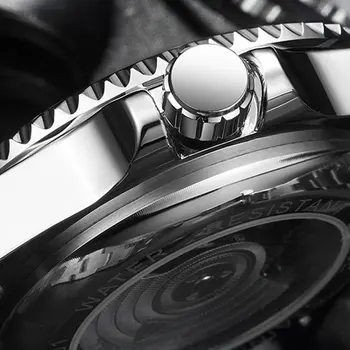 2020 Diseño De La Marca De Lujo De Los Hombres Relojes Automático Negro Reloj De Los Hombres De Acero Inoxidable De La Prenda Impermeable De Negocios Del Deporte Reloj De Pulsera Mecánico