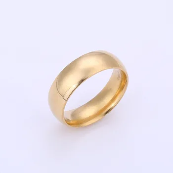 Dentro y fuera del arco de titanio anillo de acero inoxidable simple par de anillo de lotes de envío anillo