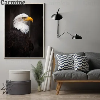 Los animales Carteles y Grabados Águila Pinturas en Lienzo de Cuadros Acuarela del Águila Calva Arte de la Pared Cartel de Decoración de Fotos para la Sala de estar