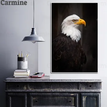 Los animales Carteles y Grabados Águila Pinturas en Lienzo de Cuadros Acuarela del Águila Calva Arte de la Pared Cartel de Decoración de Fotos para la Sala de estar