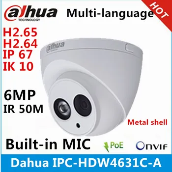 Dahua 4 pcs IPC-HDW4631C-construido en el Mic 6-MP Cámara IP & NVR2104HS-P-4KS2 4 canales con 4 puertos poe Cámara CCTV del soporte de Sistema de p2p