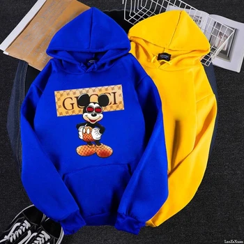 Disney mickey mouse de ropa de mujer sudaderas con capucha de las mujeres 2020 oversize Mickey imprimir más de felpa con capucha suéter de la mujer top de Algodón