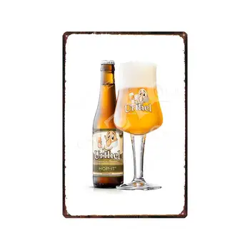 【YZFQ 】Bélgica la Cerveza de Metal Decorativos de la época, los Signos de la Pared de la Barra de Casa Restaurante de cocina de el Hombre de la Cueva de la Decoración Vintage 30X20CM DU-9217A