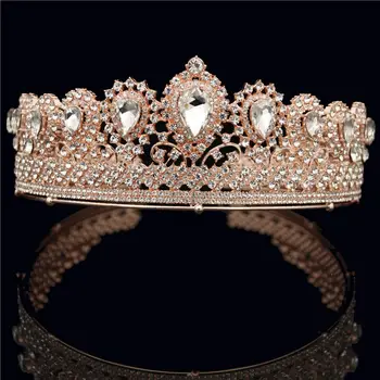 3 Colores de la Vendimia de Cristal Tiara de la Corona de Novia con Diadema de la Corona de la Novia de la Joyería Real de la Reina Tiaras y Coronas de la Boda Accesorios para el Cabello