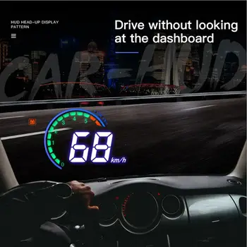 Coche HUD Head Up Display Digital GPS OBD Velocímetro Odómetro Con Exceso de velocidad Alarma Para Coche Pick-Up Bus Camión Motocicleta