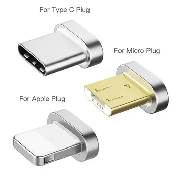 Sindvor Magnético de la Clavija del Cable de Micro USB de Tipo C C 8 pin de Carga Rápida Adaptador de Teléfono Microusb Tipo-C Imán Cable del Cargador de Metal Tapones