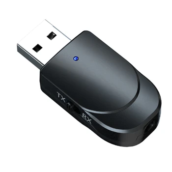 Bluetooth 5.0 o Transmisor-Receptor de 3 en 1 Mini Jack de 3,5 mm AUX USB de Música Estéreo Adaptador Inalámbrico para TV Coche Headset para PC