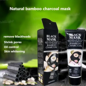 El carbón de leña Negro de la Máscara de la Máscara de los Puntos de Noirs de Limpieza purificante pelar la Cabeza Negra, Máscara Facial,Cerrar los Poros 120ml