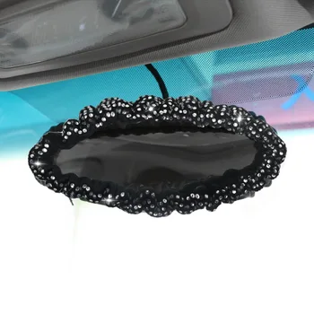 Diamantes de imitación de Cristal de Asiento de Coche cubierta de la correa de la almohadilla de Cuello almohada de la Cintura de Soporte de la cubierta del volante Interiores de Automóviles accesorios Kit