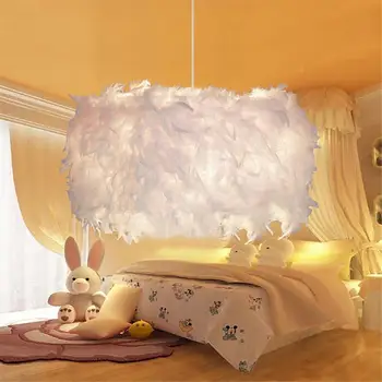 E27 Sencillo y Moderno Pluma Araña Ajustable Dormitorio de la Lámpara Con 90 cm de Alambre que Cuelga Para la Sala de estar Dormitorio