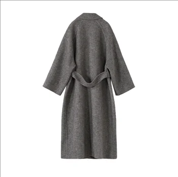 2020 Otoño Invierno Cálido Abrigo De Las Mujeres De Lana Mezcla Abrigo Oversize Suelto Casual Elegante Abrigo Outwear Abrigo Vintage F5