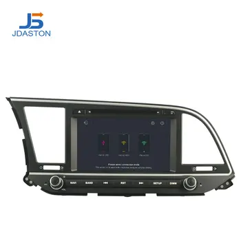 JDASTON Android 10.0 Reproductor de DVD del Coche Para Hyundai ELANTRA 2016 2017 WIFI de Navegación GPS 2 Din para Radio de Coche Multimedia Estéreo RDS Mapa