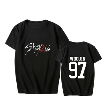 KPOP coreano de la Moda de StrayKids woojin era Minho Changbin hyun jin Jisung Felix Seungmin de Algodón de la Camiseta de K-POP Camisetas T-shirt PT728