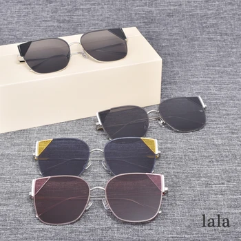 De alta Calidad de corea el diseño de la marca SUAVE diseño de Gafas de sol de Acetato de Polarización UV400 lentes de LaLa Gafas de sol de la marca de Caso