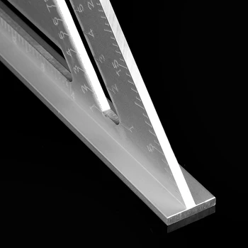 Métrica de la Aleación de Aluminio de la Velocidad de la Plaza de la Viga Triángulo de la Viga Regla de la Carpintería de los Carpinteros de la Herramienta de Marcado 265X188x188mm