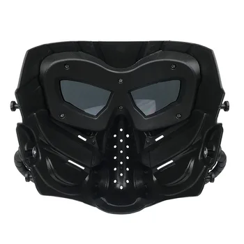 Airsoft Máscaras Multifuncional PC Len Cráneo Juegos de Paintball CS Campo Máscara de Caza Táctico Militar de Ciclismo de Cara Completa Protecciones