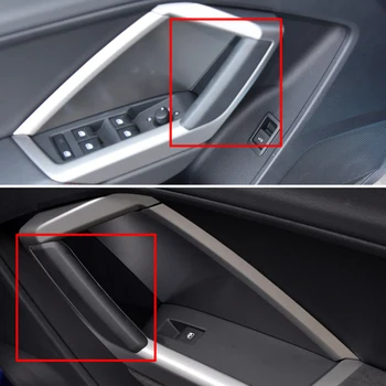 Para Audi Q3 2019 2020 ABS LHD de los Accesorios del Coche de Interior Apoyabrazos de la Puerta de Tira Decorativa Cubierta de Adornos Interiores, Molduras