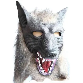 Disfraz De Hombre Lobo Lobo Garras De Los Guantes Y La Máscara De Cabeza Para Halloween, Fiesta De Disfraces De Cosplay