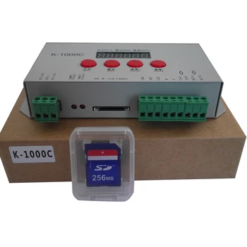 K-1000C (T-1000 Actualizado) Programa de controlador de LED K1000C WS2812B,WS2811,APA102,T1000S WS2813 2048 Píxeles Controlador de DC5-24 V
