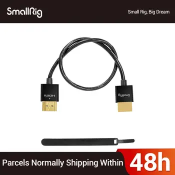 SmallRig Ultra Slim 4K HDMI Cable de 35cm Para Cámara RÉFLEX digital/Monitor/Vídeo Inalámbrico Transmisor/Receptor de Cable -2956
