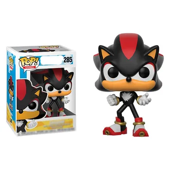 OHMETOY Sonic PVC Figura Juguetes Funko Pop The Hedgehog Sombra de Colección Modelo de Muñecas de los Niños de Navidad de Regalo de Cumpleaños Amarillo Azul Negro