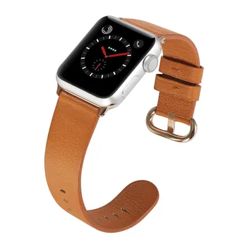 Pulsera de cuero para Apple venda de Reloj de la Serie 3/2/1 Colorida Pulsera de 42 mm 38 mm Reloj de la Correa de Brown Para el iwatch de 4 Bandas