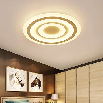 PADN LED Lámpara de Techo Ultra-Delgado de Ronda Simple Protección de los Ojos Interiores Luces Colgantes Para Sala Comedor Estudio de Dormitorio Moderno