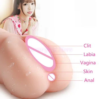 La Vagina Artificial Culo Realista Coño Culo de Muñeca Sexual para los Hombres Masturbador Bolsillo Coño Realista Vaginal Juguetes Sexuales para Adultos