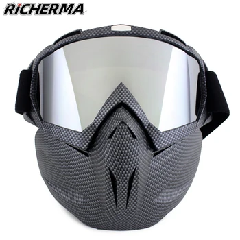 Pantalla protectora para la Cara Táctica Máscara Anti-deslumbramiento Transpirable Motor Máscara a prueba de Polvo a prueba de viento de Motocross, la Máscara de Kawasaki ktm