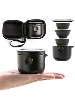 TANGPIN teteras de cerámica con 2 tazas de té de porcelana gaiwan juegos de té portátil de viaje juegos de té cristalería
