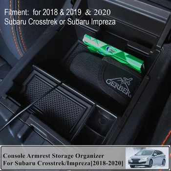 Apoyabrazos coche Caja de Almacenamiento Para Subaru Crosstrek y el Subaru Impreza 2018 2019 2020 Organizador de Accesorios de la Consola central de la Bandeja de la Caja de