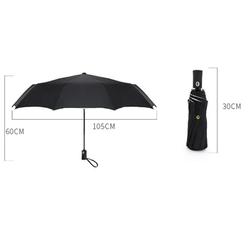 JPZYLFKZL 10K Doble a prueba de viento Plegable Automático Paraguas de la Lluvia Mujer Impermeable del paraguas de la Lluvia de los Hombres de Negro Recubrimiento Sombrillas