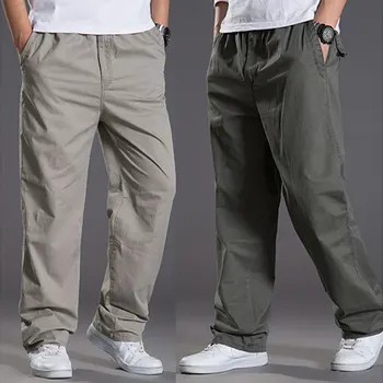 2020 Primavera Verano Pantalón Casual Hombres Sueltos de la Moda de la Cremallera del Bolsillo de los Pantalones Super Gran Tamaño Xl-6xl