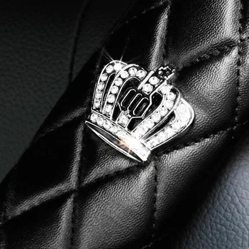 2pcs/set de Cuero Coche del Cinturón de seguridad Shoulde de la Cubierta de la Corona Negro Automático de Cinturón de seguridad Cubre Protector de Cinturón de Seguridad Acolchado Correa de Accesorios