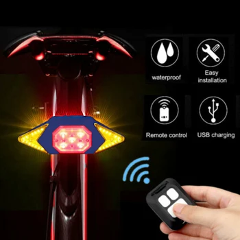 NOZAKI LED de Bicicletas de Señal de Giro Luz de control Remoto Inalámbrico de la Motocicleta Señales de Giro Luz de la Cola Láser Intermitente Luces Intermitentes de agua IPX2