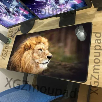 XGZ Animal León Stare Gran Gaming Mouse Pad Lock Borde Personalizado Mesa de Ordenador Mat Velocidad de Bandas de Goma antideslizante 900x400/900x300