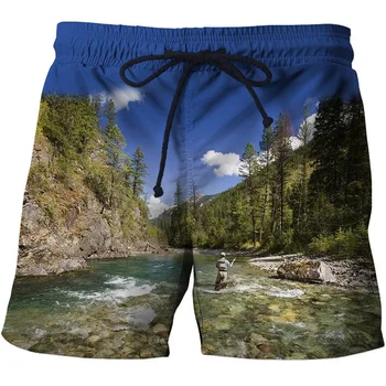 El verano de 2018, de los hombres pantalones cortos de playa, peces peces tiburón impresos en 3d para hombres y mujeres pantalones cortos de playa de tamaño s-6xl