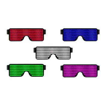 8 Modos de Rápido Flash LED de la Parte Gafas de carga USB Gafas Luminosas de la Fiesta de Navidad Suministros Concierto de luz Juguetes