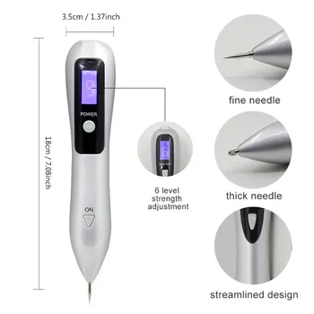 9 Nivel de Plasma Láser Pen LCD de Iluminación Tatuaje Edad de Barrido de la Mancha Oscura de la Piel Lunar Verruga Etiquetas de la Máquina del Retiro del Cuidado de la Belleza Universal Conjunto