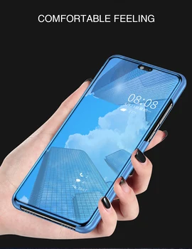 Espejo Flip Case Para Samsung Galaxy M10 M20 S10E S8 S9 S10 S7 Plus Borde J4 J6 A6 A8 Más A9 2018 A30 A50 A10 A70 A40 Caso Claro