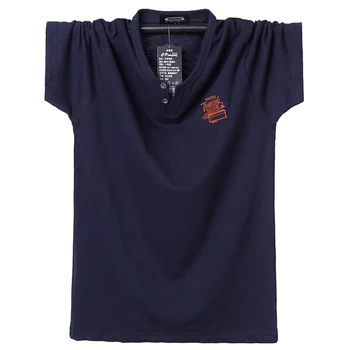 El verano de los Hombres T-shirt de Cuello de Tripulación Camiseta de Algodón de los Hombres Grandes Tops Camiseta Transpirable Slim Fit T Shirt Homme Cómodos de gran tamaño 5XL 6XL