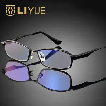 Resistentes a la radiación de gafas de moda UV400 anti blue ray gafas de marco hombres óptico de las gafas de titanio de juegos de ordenador gafas