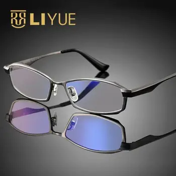 Resistentes a la radiación de gafas de moda UV400 anti blue ray gafas de marco hombres óptico de las gafas de titanio de juegos de ordenador gafas