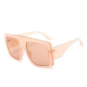De gran tamaño Gafas de sol Mujer, Gafas de sol Marrón 2019 Nuevos Hombres de las Nuevas Mujeres Retro de Plástico gafas de Sol de color Rosa de Moda de Gafas de sol Oculos