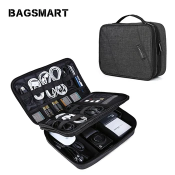 BAGSMART de Viaje Electrónica Organizador de Bolso Digital Portátil Bolsa de Accesorios para Cable Cable del Cargador de iPad Impermeable Bolsa de Gadget