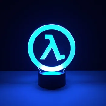 La mitad de la Vida Logotipo de la Lámpara de Noche Led 3D para el Juego de Dormitorio Decoración Fresca de Premios para el Evento de la Tienda del Juego de Cambio de Color Altavoz Bluetooth