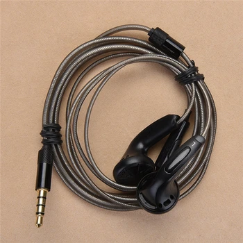 Conexión de cable de Auriculares MX500 En la oreja los Auriculares de alta fidelidad Bajo Pesado de Cabeza Plana Auriculares con Micrófono para el Teléfono Móvil de la PC del Ordenador Reproductor de Música MP3